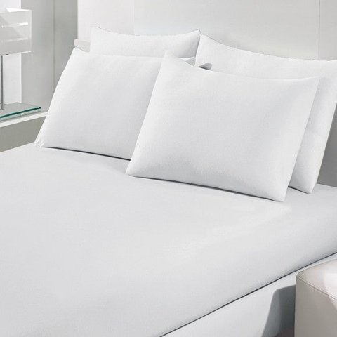 Kit 4 Fronhas 100% Algodão Percal 200Fios bainha Branco