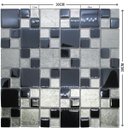 Ver imagem 6 de Pastilha de Vidro para Cozinha Cristal Cosmo Cromado 30x30cm