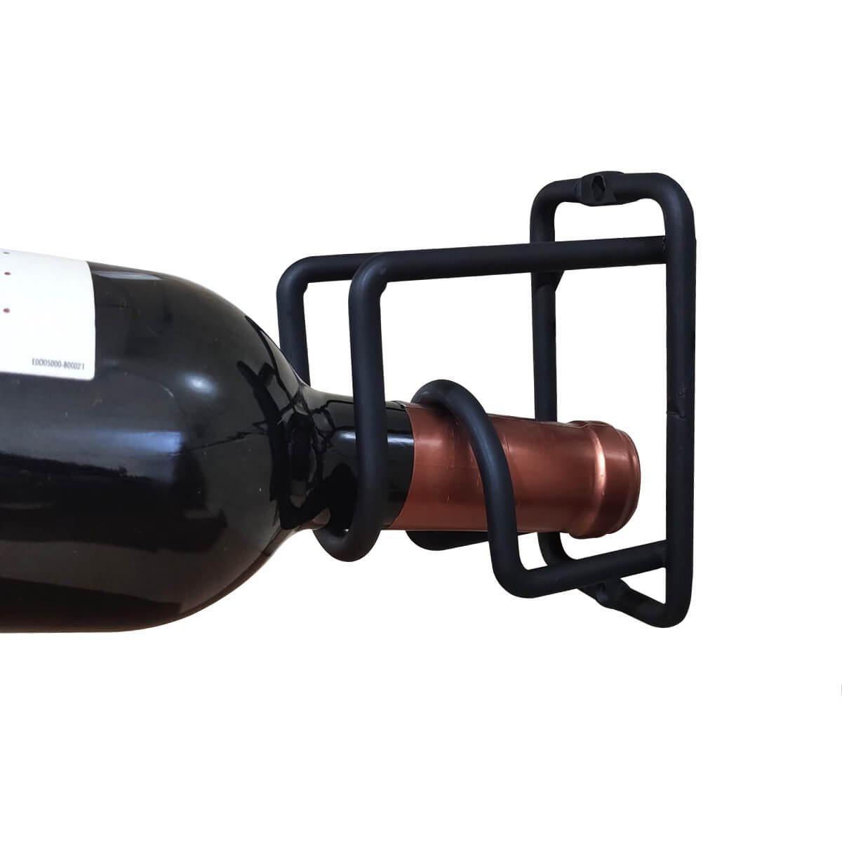 Kit 12 Mini Adega Cube para 1 Garrafa de Vidro de Parede para Vinho Espumante Preta