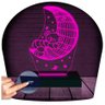 Luminária Led 3d | Urso Lua Noite Abajur - Rosa - 1