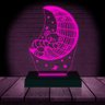 Luminária Led 3d | Urso Lua Noite Abajur - Rosa - 2