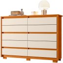 Ver imagem 1 de Cômoda Duetto 10 Gavetas Cinamomo/off White