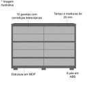 Ver imagem 3 de Cômoda Duetto 10 Gavetas Cinamomo/off White