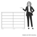 Ver imagem 5 de Cômoda Duetto 10 Gavetas Cinamomo/off White