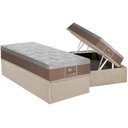 Ver imagem 1 de Cama Box Baú Solteiro: Colchão Molas Probel Prolastic Guardian + Base CRC Suede Clean(88x188)