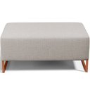 Ver imagem 7 de Puff Decorativo Sala De Estar Cléo 90cm Base De Ferro Cobre W01 Linho Bege - Lyam Decor