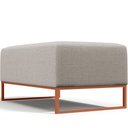 Ver imagem 5 de Puff Decorativo Sala De Estar Cléo 90cm Base De Ferro Cobre W01 Linho Bege - Lyam Decor