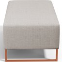 Ver imagem 6 de Puff Decorativo Sala De Estar Cléo 90cm Base De Ferro Cobre W01 Linho Bege - Lyam Decor