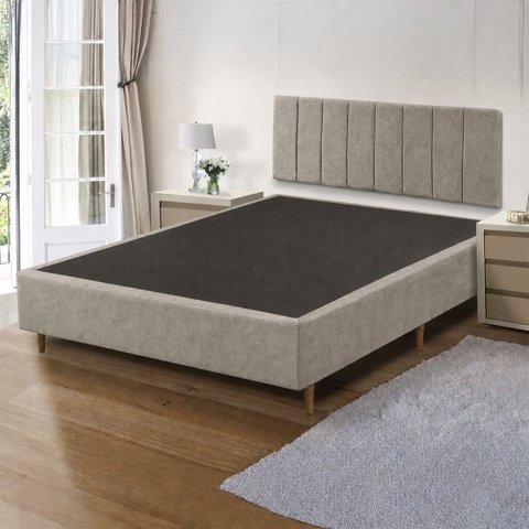 Base Cama Box Casal 1,38x1,88 Mts Cecilia Vilajo: Suede Crush Cappucino