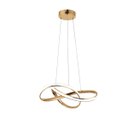 Ver imagem 2 de Lustre Pendente Moderno Infinity Led 45w Dourado Multicor Bivolt