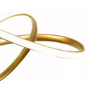 Ver imagem 3 de Lustre Pendente Moderno Infinity Led 45w Dourado Multicor Bivolt