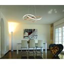 Ver imagem 4 de Lustre Pendente Moderno Infinity Led 45w Dourado Multicor Bivolt