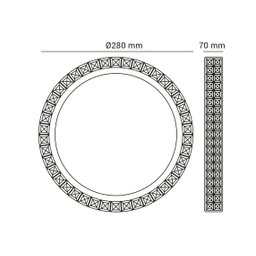 Plafon LED Sagitta Redondo Efeito Cristal 12W Branco Quente - 2