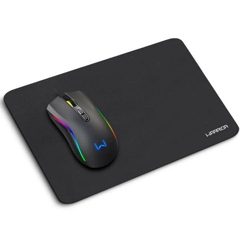 Kit Mouse 3600dpi 7 Botoes Rgb e Mousepad Armory Warrior Multilaser Mo396