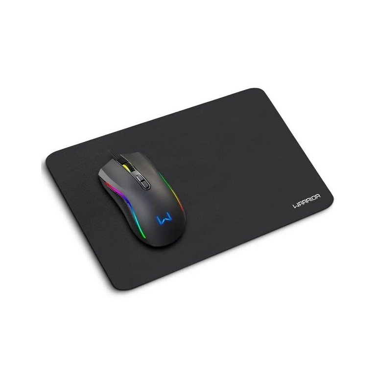 Kit Mouse 3600dpi 7 Botoes Rgb e Mousepad Armory Warrior Multilaser Mo396