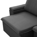 Ver imagem 5 de Sofá 3 Lugares Retrátil Reclinável para Sala 245cm Malfati F04 Veludo Grafite - Lyam Decor