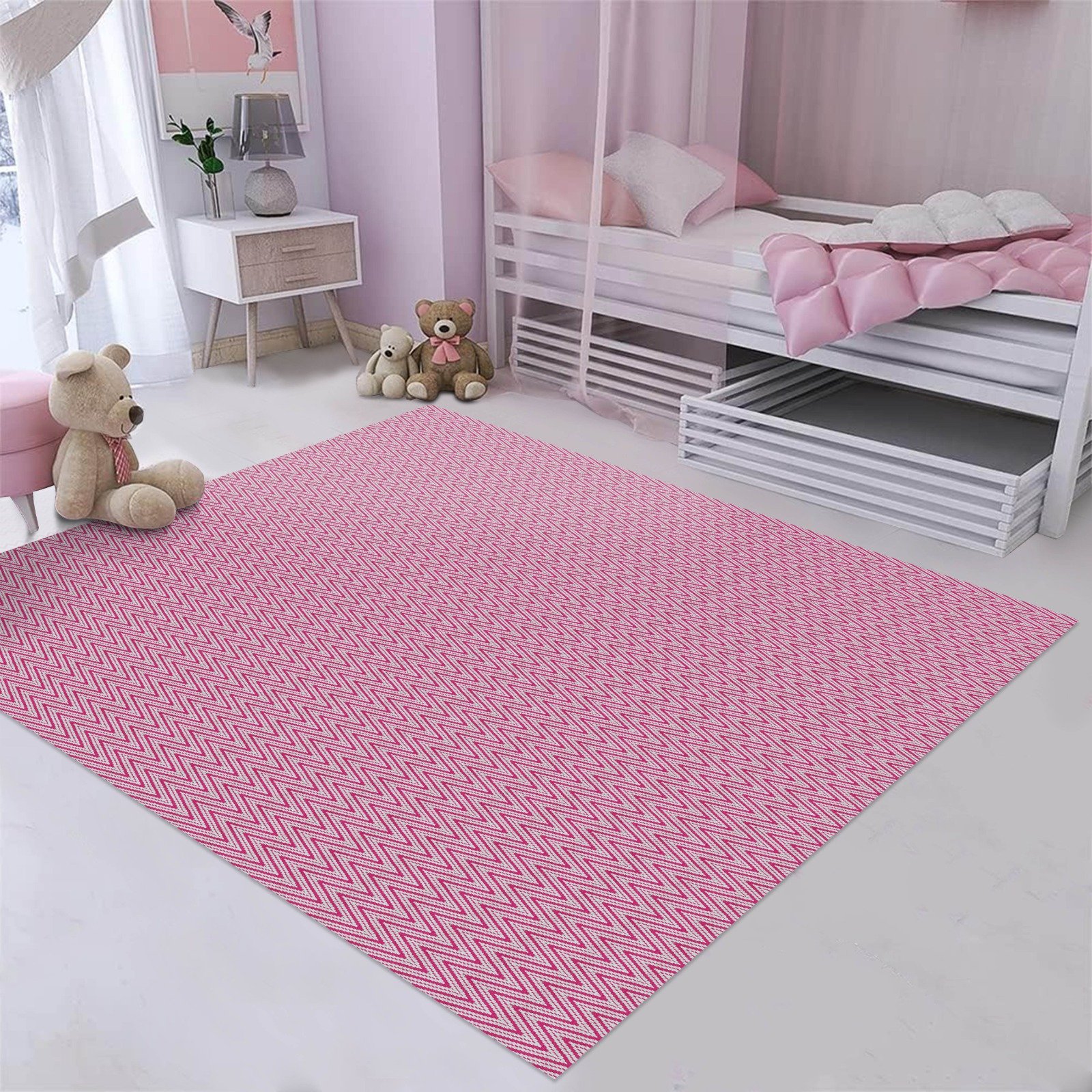 Tapete Infantil Antiderrapante 1,00x1,40 Egípcio - Pink