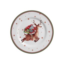 JOGO C/6 PRATO SOBREMESA FATHER CHRISTMAS B ALLEANZA 1°LINHA - 1