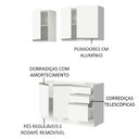 Ver imagem 4 de Cozinha Compacta Madesa Glamy 120001 com Armário e Balcão (Sem Tampo e Pia) Branco Cor:Branco