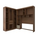Ver imagem 5 de Guarda-roupa Casal Modulado Fortaleza 7 Portas 4 Gavetas com Espelho Jatoba/areia - Panorama Móveis