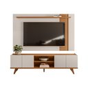 Ver imagem 2 de Painel para TV Leme até 65 Extensivo com Rack Brazos Off White Matte/Freijó Colibri Decor