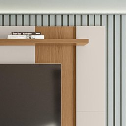 Painel para Tv Leme com Rack Brazos - Colibri Móveis - Freijó/off White - 5