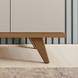 Painel para Tv Leme com Rack Brazos - Colibri Móveis - Freijó/off White - 6