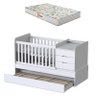 Berço Multifuncional Cléo Branco Acetinado com Colchão Gazin - Carolina Móveis - 1