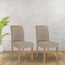 Ver imagem 2 de Cadeira para Mesa de Jantar Jogo de 2 Cadeiras Mdf Juliana Wood Cimol Madeira/bege