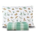 Ver imagem 1 de Jogo de Cama Lençol Lutti Solteiro Infantil 200 Fios Estampado 2 Peças Dinossauro Verde - 100% Polié