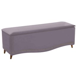 Calçadeira com Baú Estofada Balinza 160 Cm - Casa Chick Rose Luxor - 1