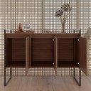 Ver imagem 5 de Balcão Buffet Aparador Industrial 3 Portas - Marrom Affara