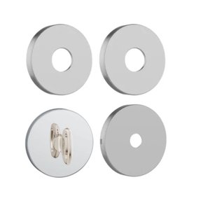 Jogo de Roseta Banheiro Redonda 823 Inox Cromado Stam