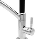 Ver imagem 5 de Torneira Cozinha Mesa Bica Alta Gourmet Arco Flexível Preto Fosco com Cromado