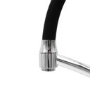 Ver imagem 4 de Torneira Cozinha Mesa Bica Alta Gourmet Arco Flexível Preto Fosco com Cromado