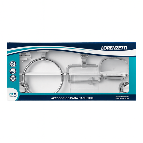 Kit Cromado com 5 Peças 2000 F22 - 7140014 - Lorenzetti