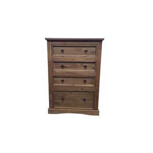 Cômoda Cancun 4 Gavetas Cera Castanho