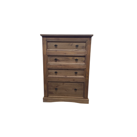 Cômoda Cancun 4 Gavetas Cera Castanho