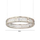 Ver imagem 2 de Lustre Pendente Clássico Luna em Metal e Cristal para Sala de Jantar e Ambientes Modernos - 60cm