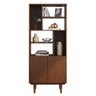 Organizador Vertical Escritório 2 Portas 6 Nichos Madeira Castanho Simona Idimex - 4