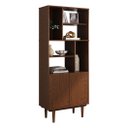 Ver imagem 3 de Organizador Vertical Escritório 2 Portas 6 Nichos Madeira Castanho Simona Idimex