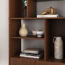 Ver imagem 7 de Organizador Vertical Escritório 2 Portas 6 Nichos Madeira Castanho Simona Idimex