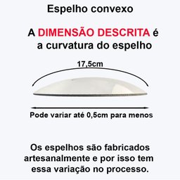 Espelho Convexo Feng Shui Instrumento de Cura de Áreas 17,5cm - 2