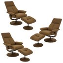 Ver imagem 2 de Kit 3 Poltronas do Papai Reclinável Elétrica com Apoio de Pés Giratória e Massagem Nebraska Pu Caram