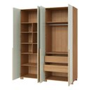 Ver imagem 6 de Guarda Roupa Solteiro 180cm 4 Portas e 2 Gavetas 100% Mdf Cor:freijó com Off White