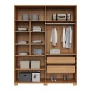 Ver imagem 4 de Guarda Roupa Solteiro 180cm 4 Portas e 2 Gavetas 100% Mdf Cor:freijó com Off White