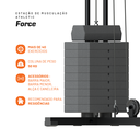 Ver imagem 4 de Estação de Musculação Athletic Force com 45kg de Peso Suporta 120kg Residencial Treino em Casa