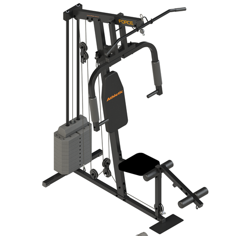 Estação de Musculação Athletic Force com 45kg de Peso Suporta 120kg Residencial Treino em Casa