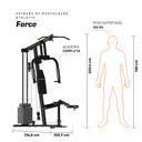 Ver imagem 3 de Estação de Musculação Athletic Force com 45kg de Peso Suporta 120kg Residencial Treino em Casa