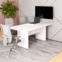 Ver imagem 1 de Mesa de Reunião Escritório 180cm X 80cm Pés Painel F5 Office Cor:branco